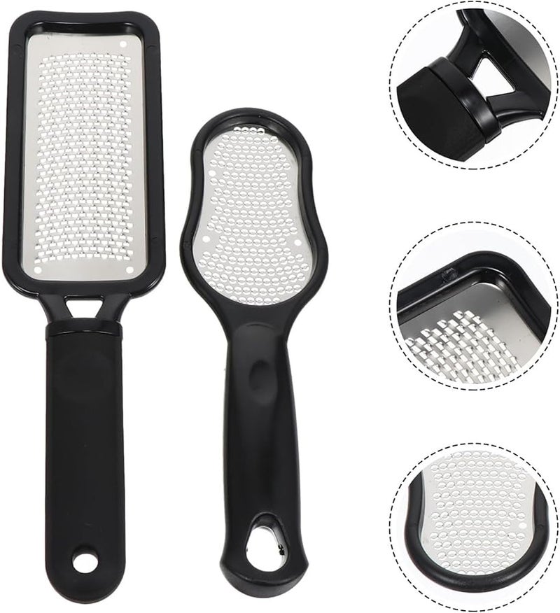 Black Stainless Steel Foot Scraper Double Sided Pedicure File For Dead Skin Removal - Image 5